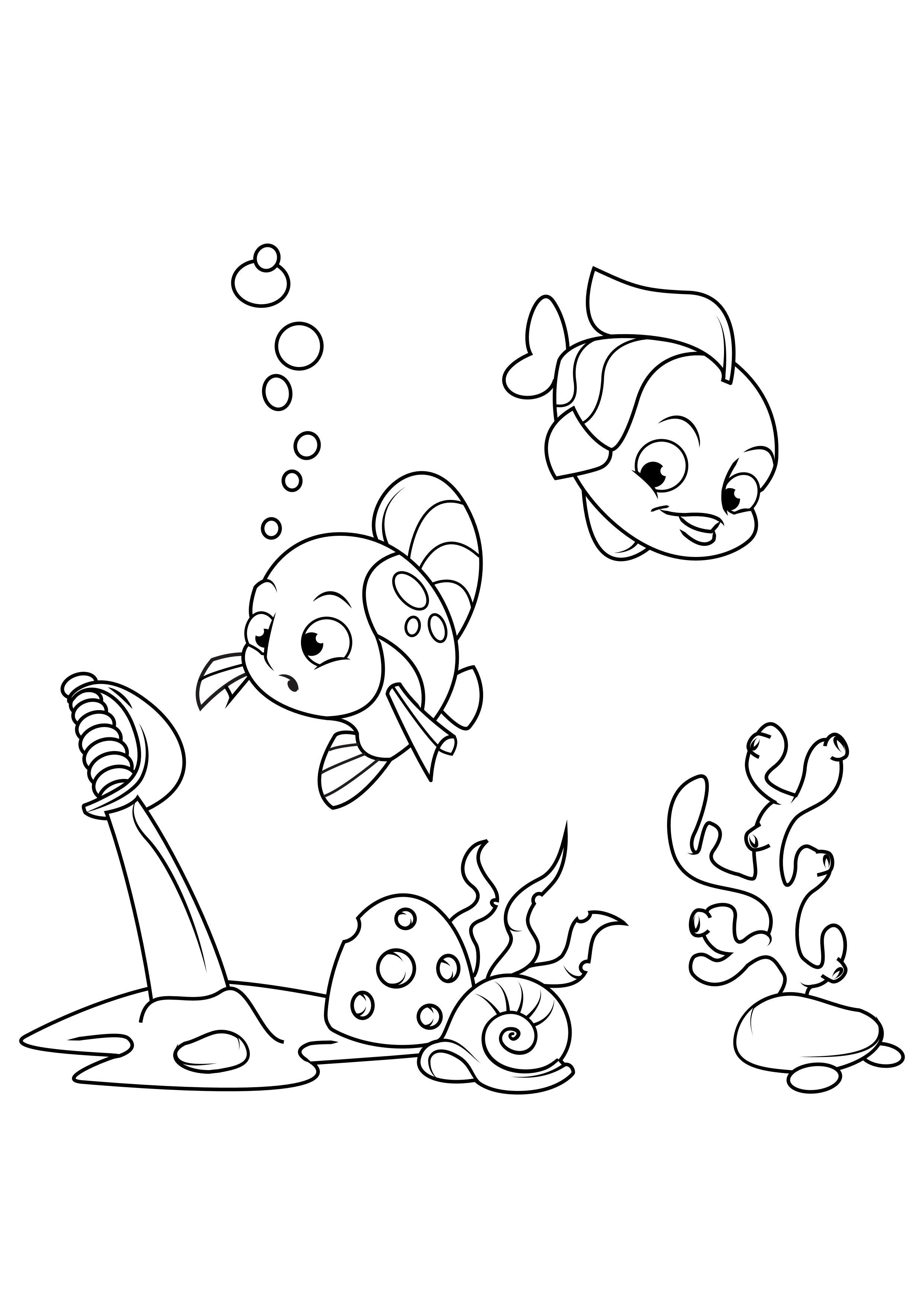 pesce con la spada Disegno da colorare pesce con la spada