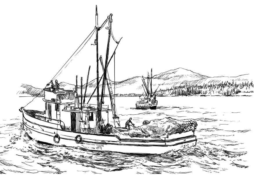 peschereccio Disegno da colorare peschereccio