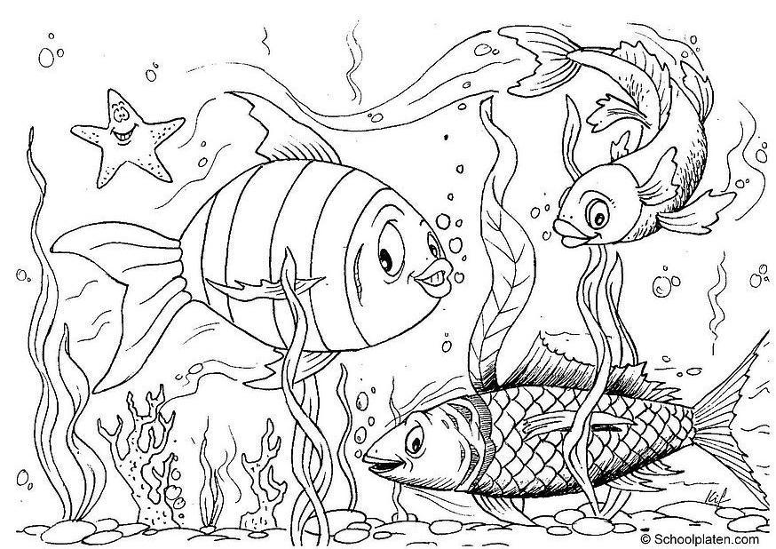 pesci Disegno da colorare pesci