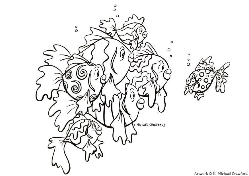 pesci Disegno da colorare pesci