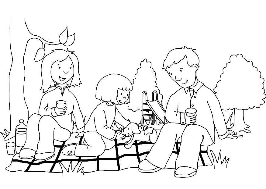 picnic Disegno da colorare picnic