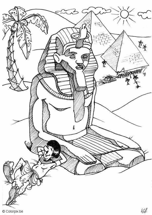 Disegno da colorare piramide egitto