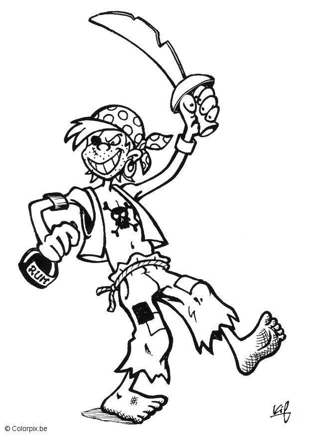 pirata Disegno da colorare pirata