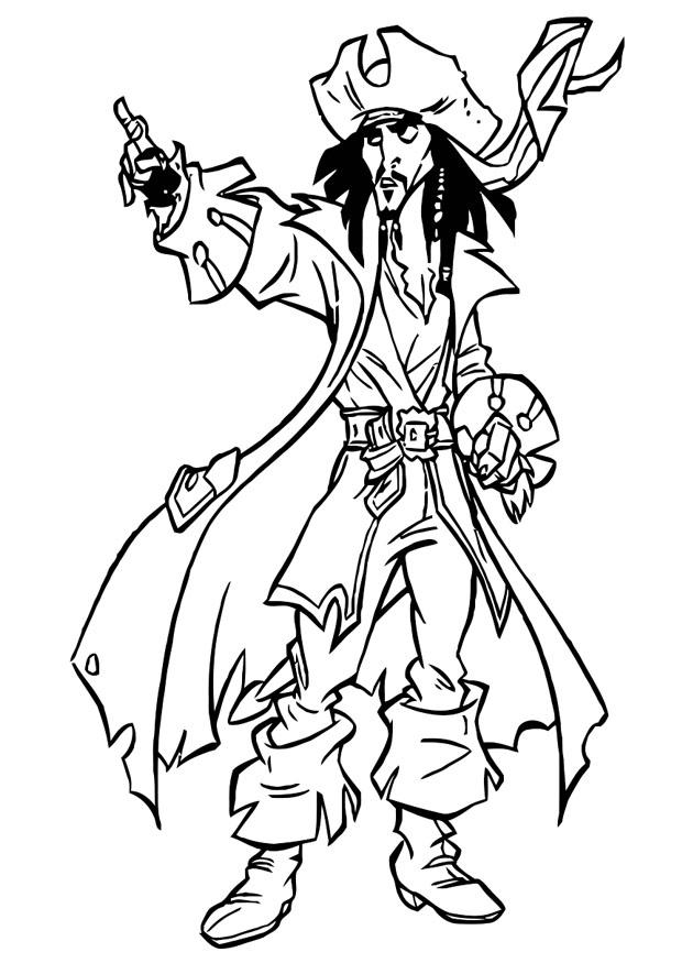 pirati dei caraibi Disegno da colorare pirati dei caraibi