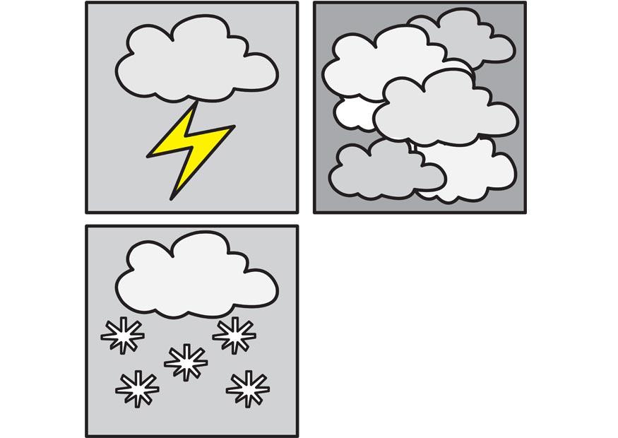 pittogrammi meteo 3 Disegno da colorare pittogrammi meteo 3