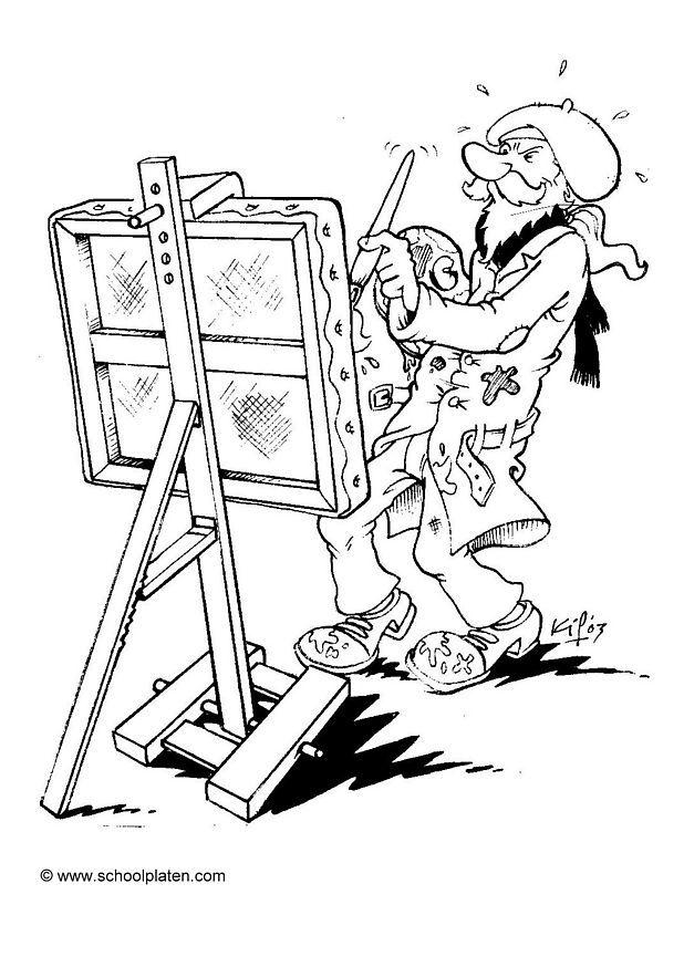 pittore Disegno da colorare pittore