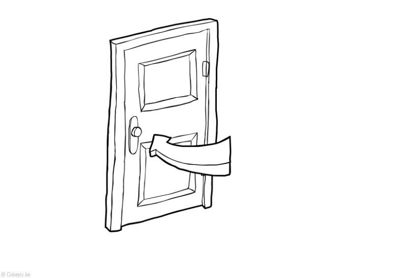 porta chiusa - risparmio energetico Disegno da colorare porta chiusa - risparmio energetico