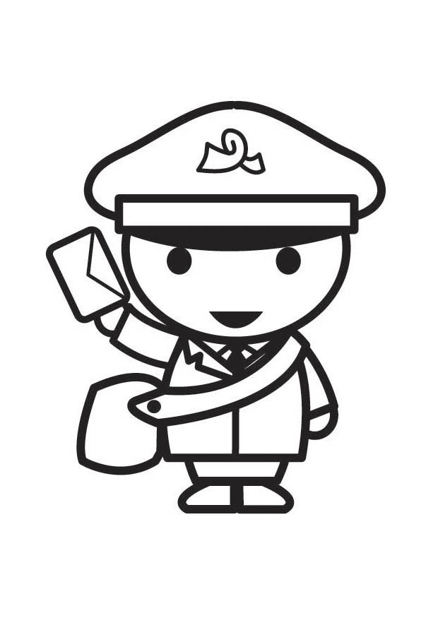 postino Disegno da colorare postino