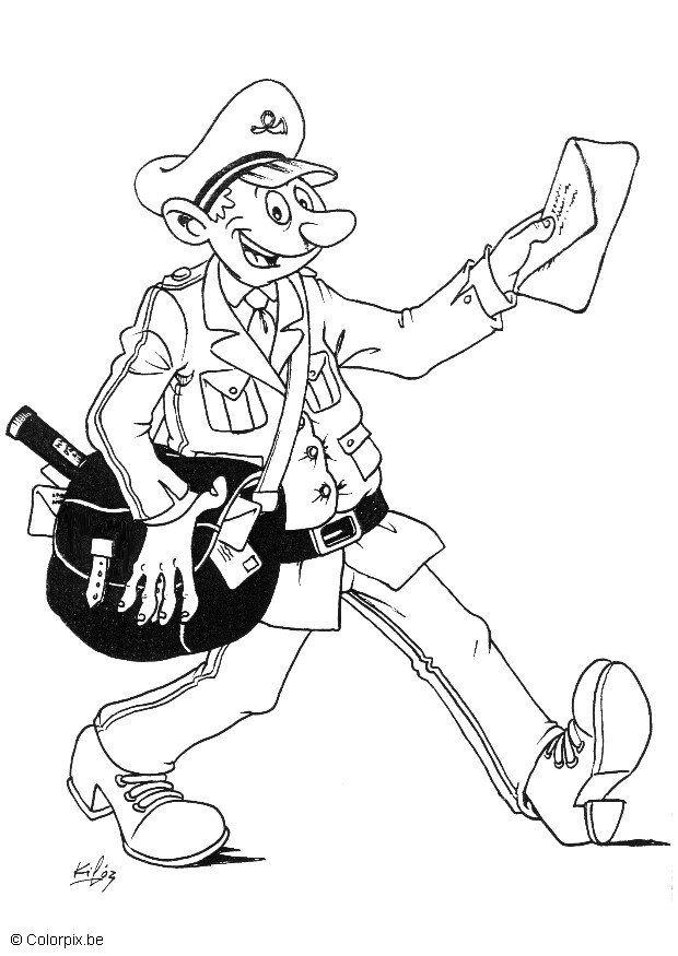 postino Disegno da colorare postino