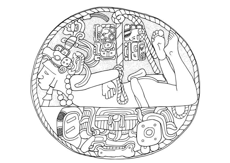 prigioniero maya Disegno da colorare prigioniero maya