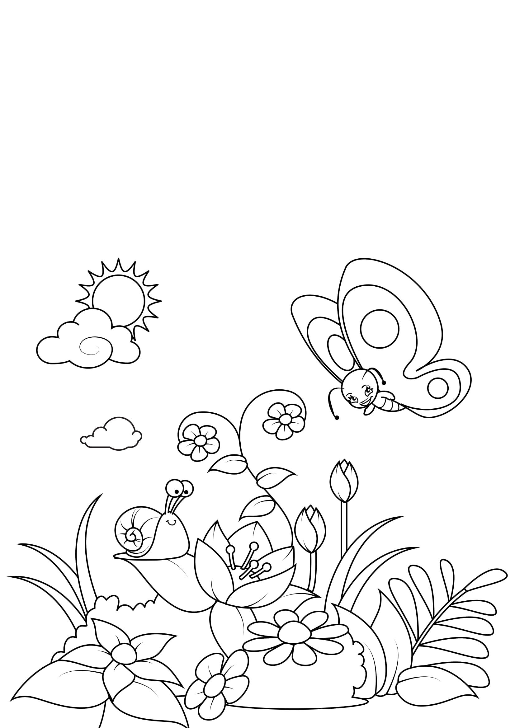 primavera Disegno da colorare primavera