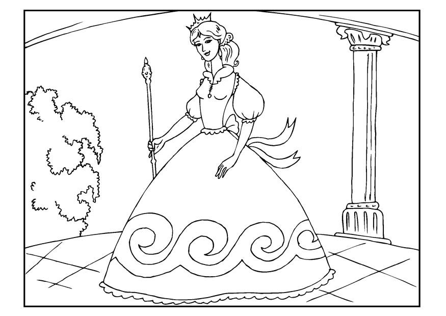 principessa Disegno da colorare principessa