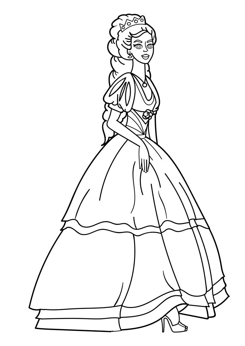 principessa Disegno da colorare principessa