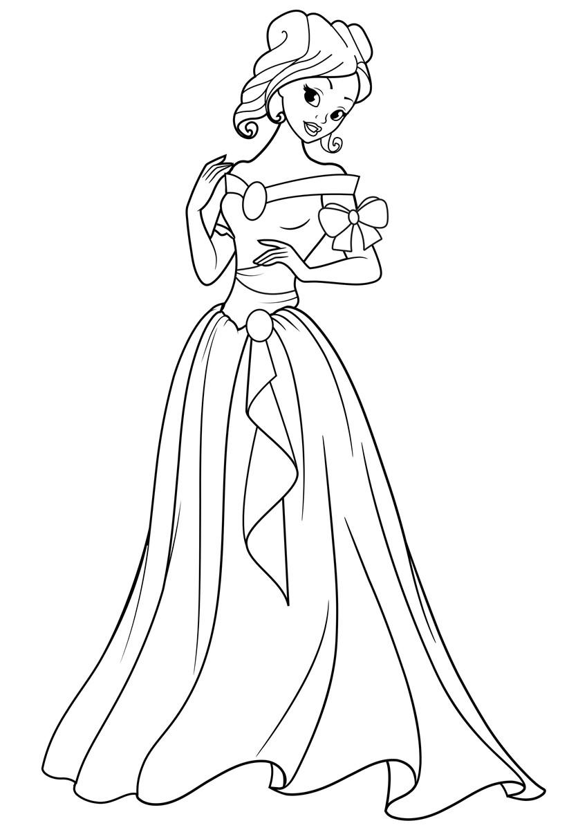 principessa Disegno da colorare principessa