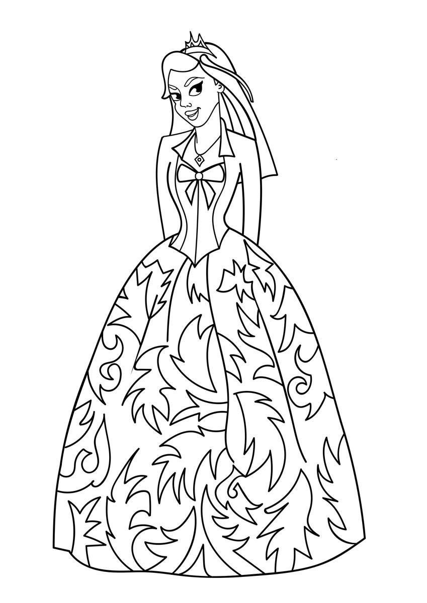 principessa Disegno da colorare principessa