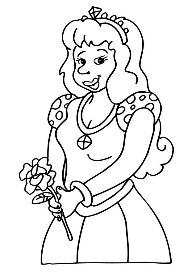 principessa Disegno da colorare principessa