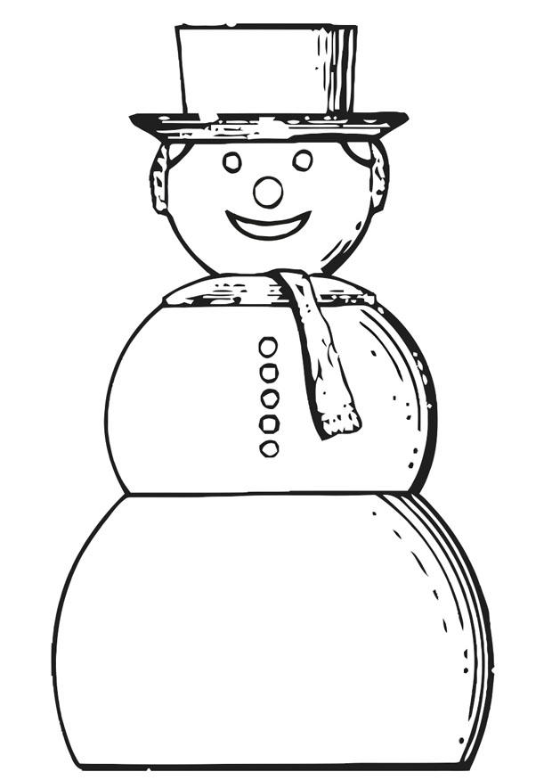pupazzo di neve Disegno da colorare pupazzo di neve