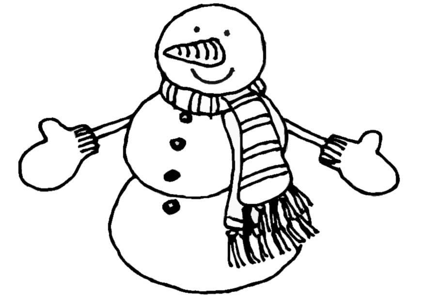 pupazzo di neve Disegno da colorare pupazzo di neve