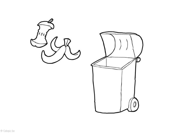 Disegno da colorare raccolta differenziata - organico
