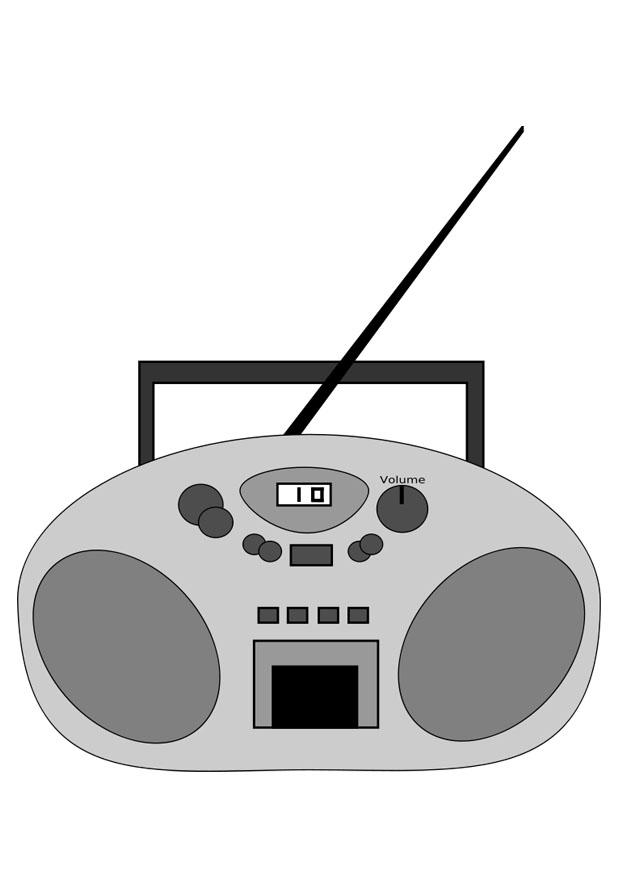 radio Disegno da colorare radio