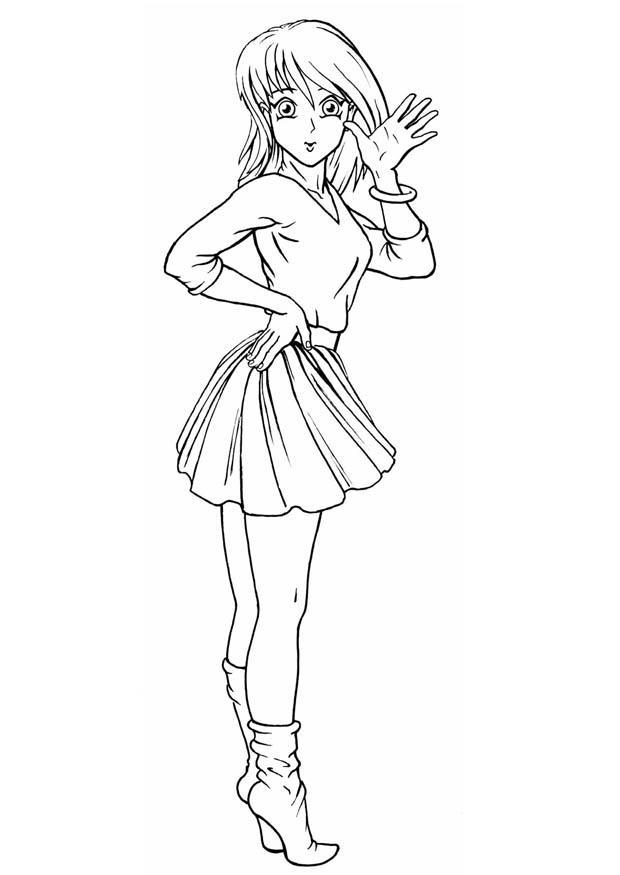ragazza Disegno da colorare ragazza