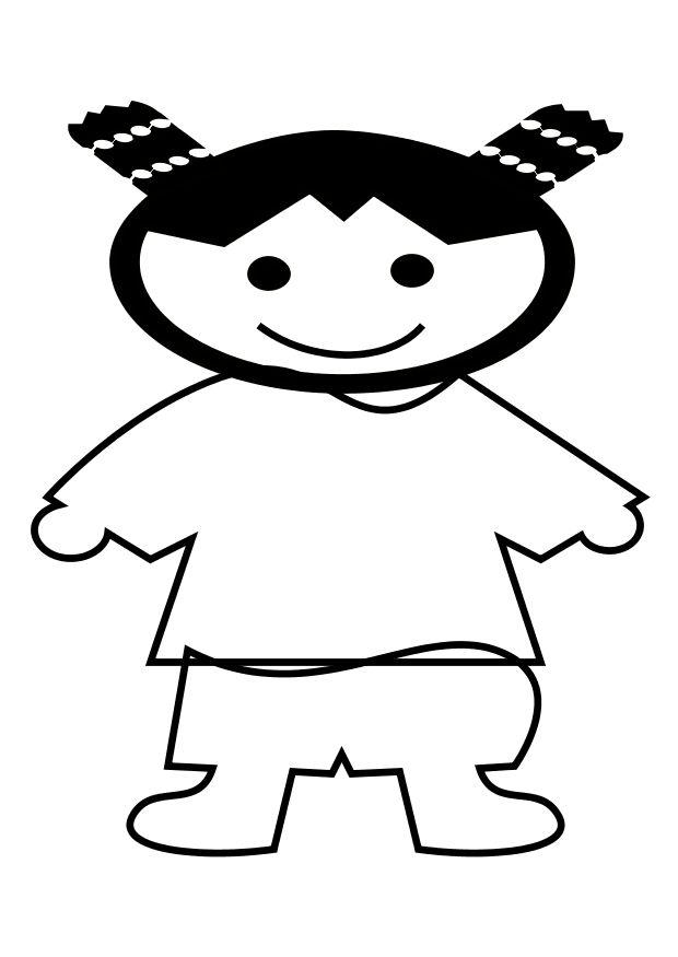ragazza cinese Disegno da colorare ragazza cinese