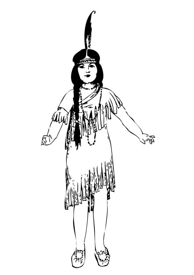ragazza indiana Disegno da colorare ragazza indiana