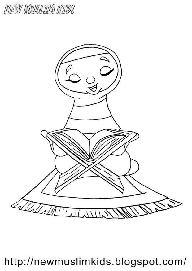 ragazza musulmana Disegno da colorare ragazza musulmana