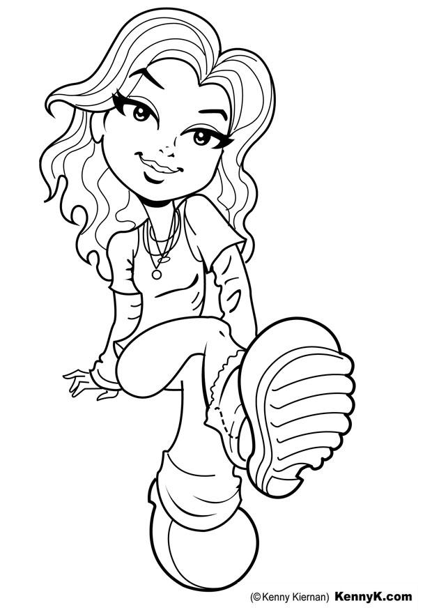 ragazza seduta Disegno da colorare ragazza seduta