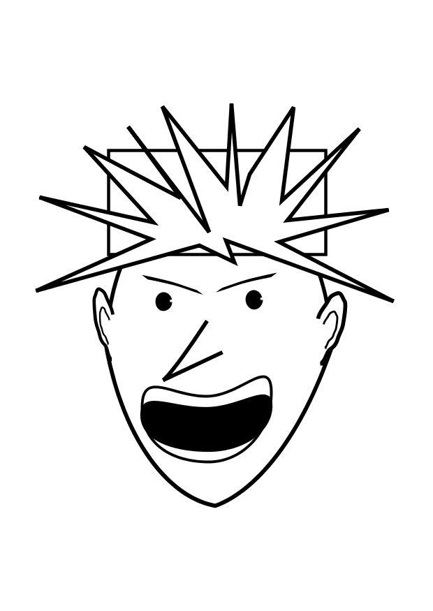 ragazzo arrabbiatao Disegno da colorare ragazzo arrabbiatao