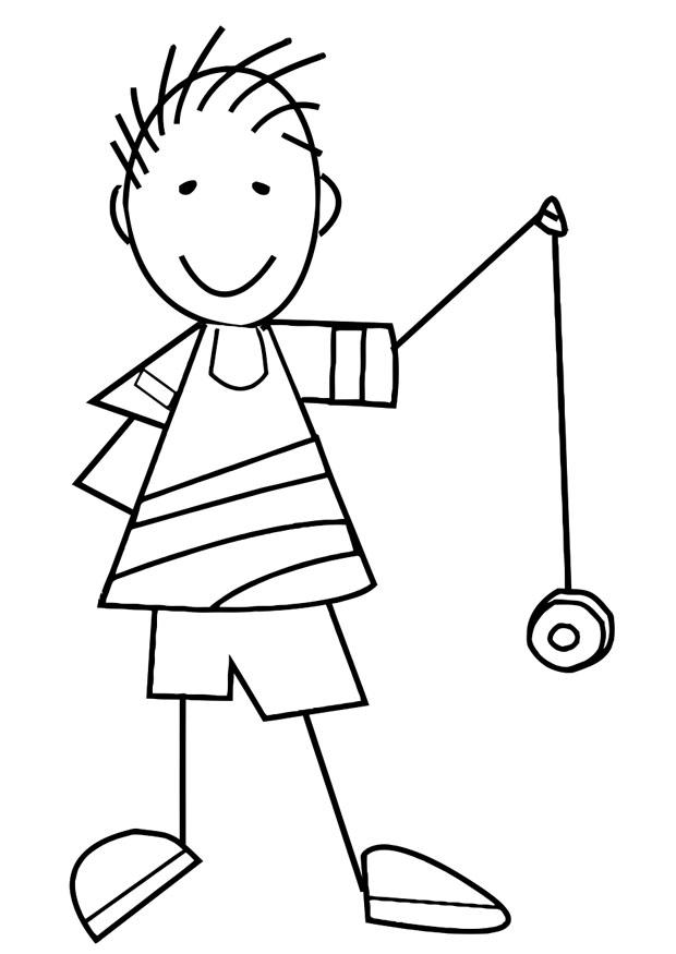 ragazzo con yo-yo Disegno da colorare ragazzo con yo-yo