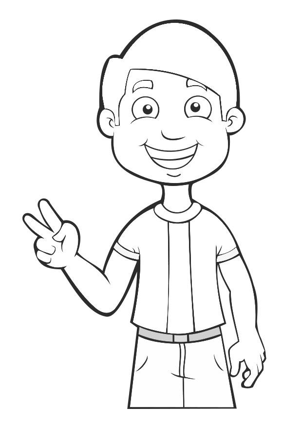 ragazzo - pace Disegno da colorare ragazzo - pace
