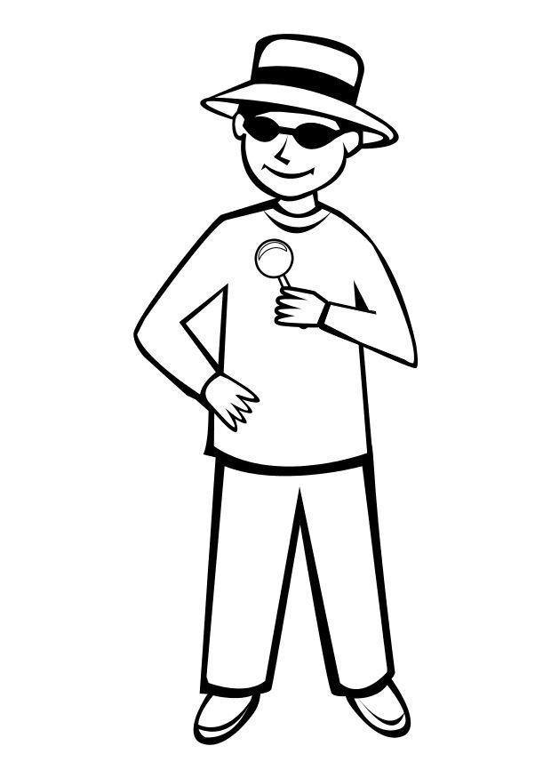ragazzo spia Disegno da colorare ragazzo spia