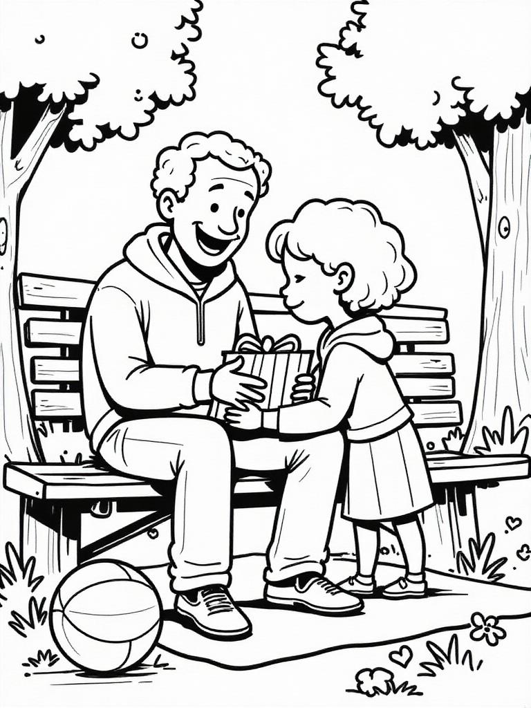 regalo per la festa del papA Disegno da colorare regalo per la festa del papA