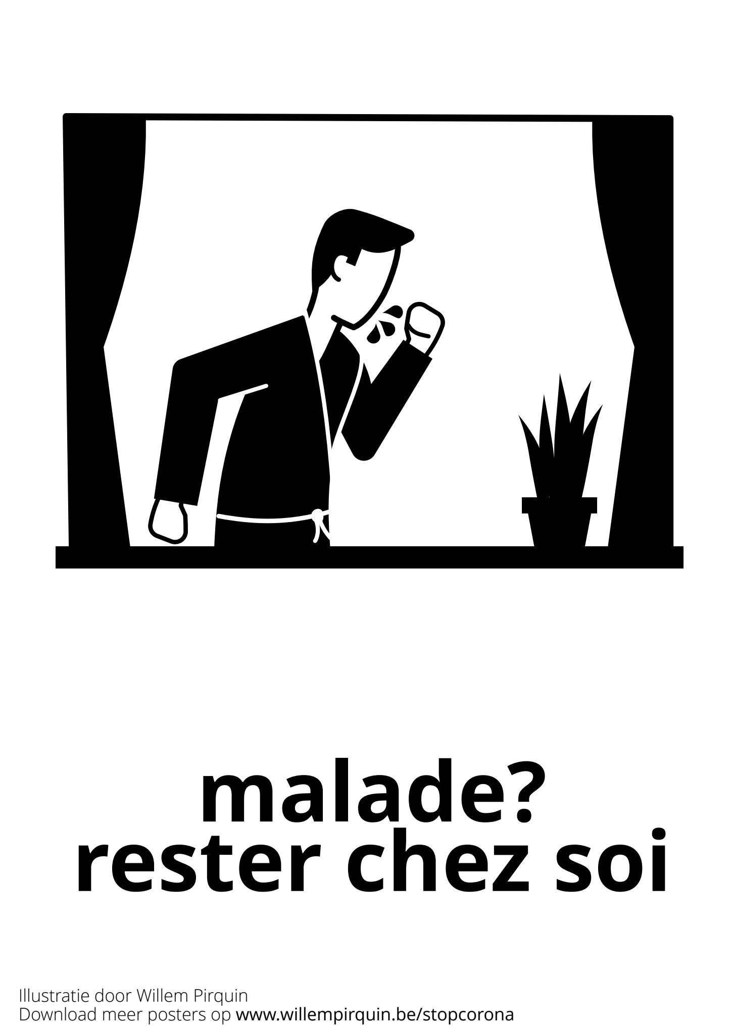 resta a casa se stai male Disegno da colorare resta a casa se stai male