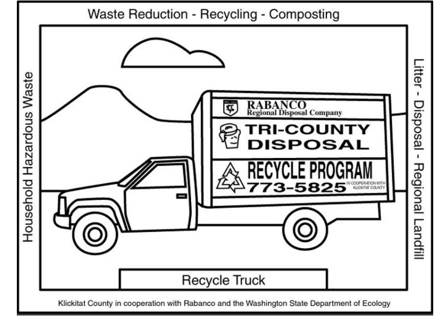 riciclaggio rifuiti Disegno da colorare riciclaggio rifuiti