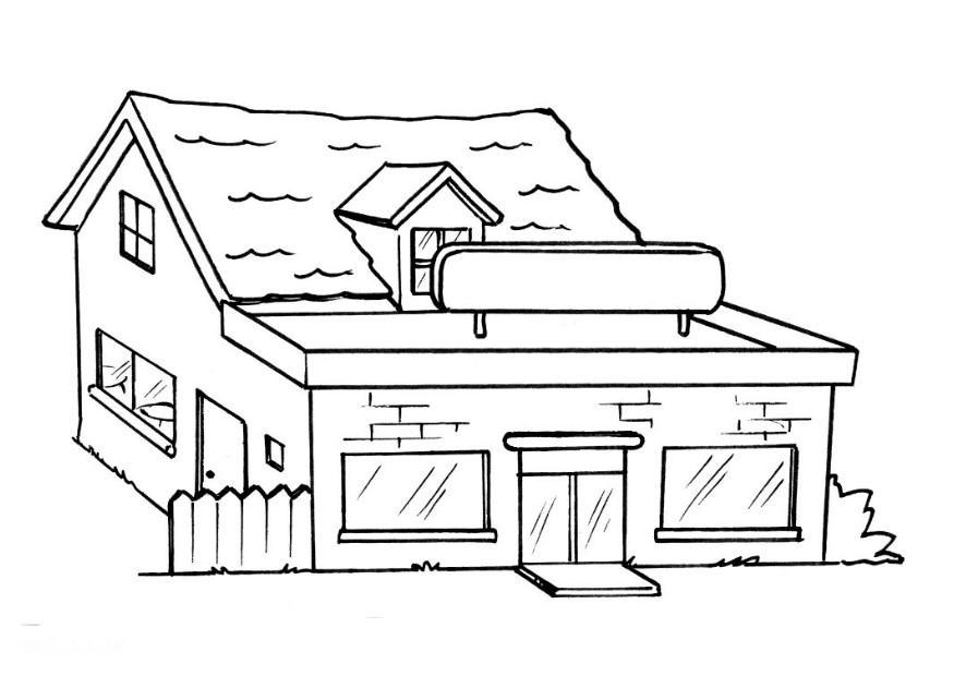ristorante - senza testo Disegno da colorare ristorante - senza testo