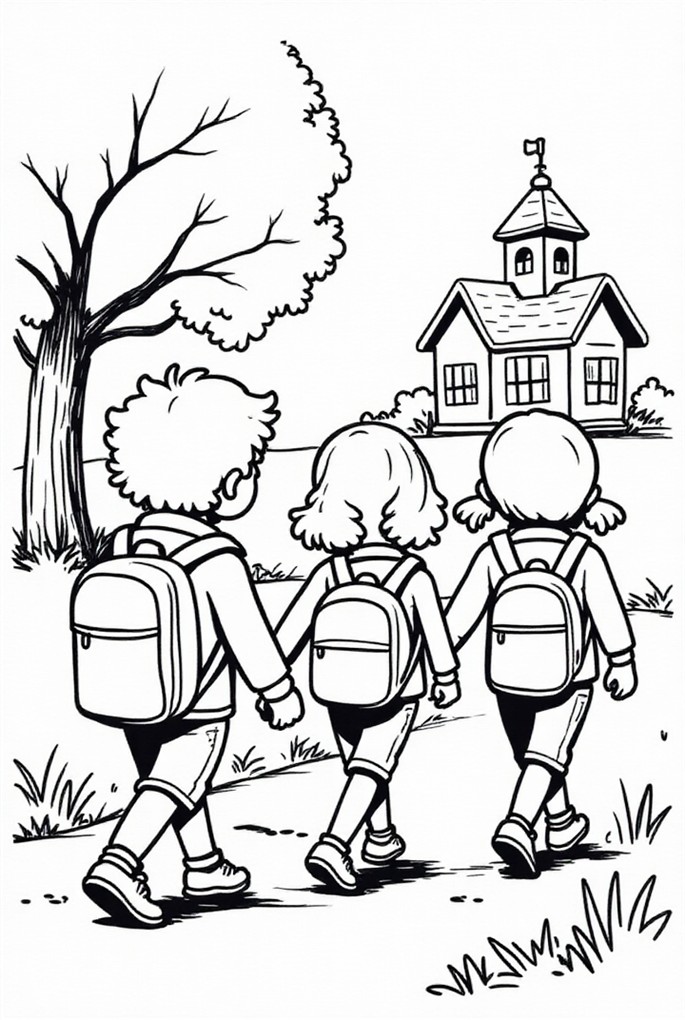 ritorno a scuola Disegno da colorare ritorno a scuola