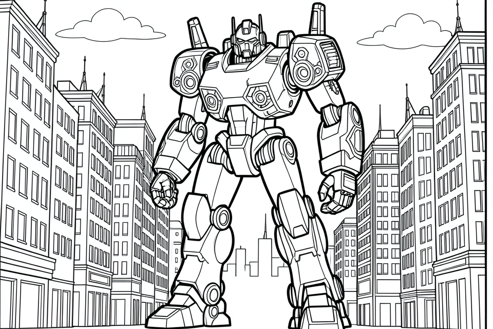Disegno da colorare robot