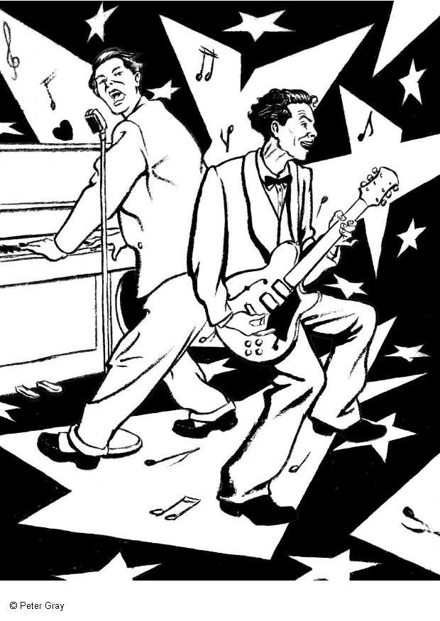 rock and roll Disegno da colorare rock and roll