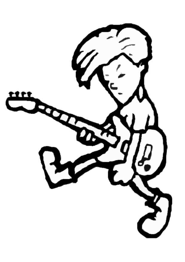rock kid Disegno da colorare rock kid