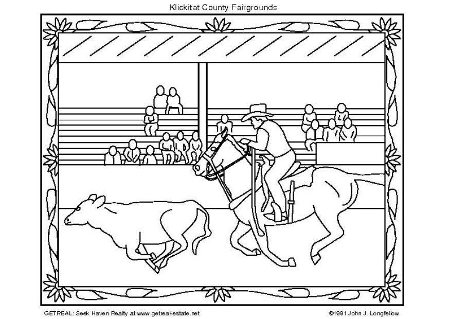 rodeo americano Disegno da colorare rodeo americano