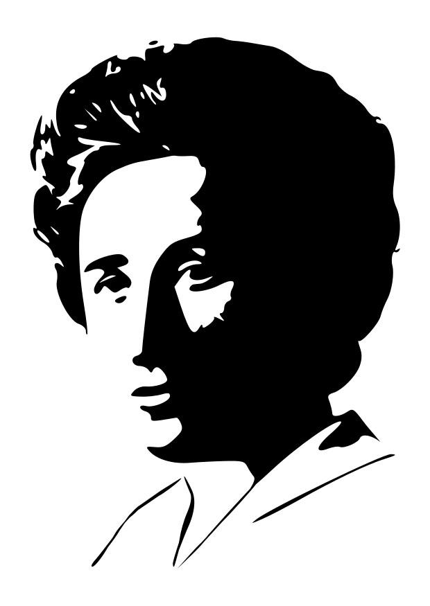 Disegno da colorare rosa luxemburg