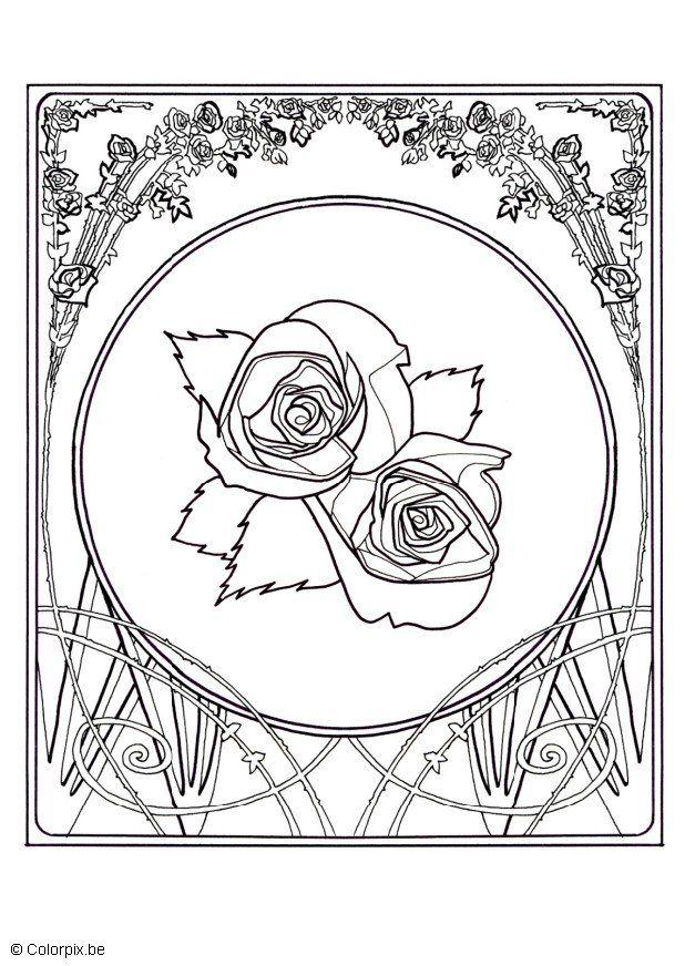 rose Disegno da colorare rose