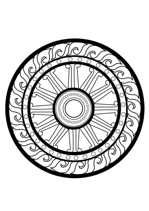 ruota dharma Disegno da colorare ruota dharma