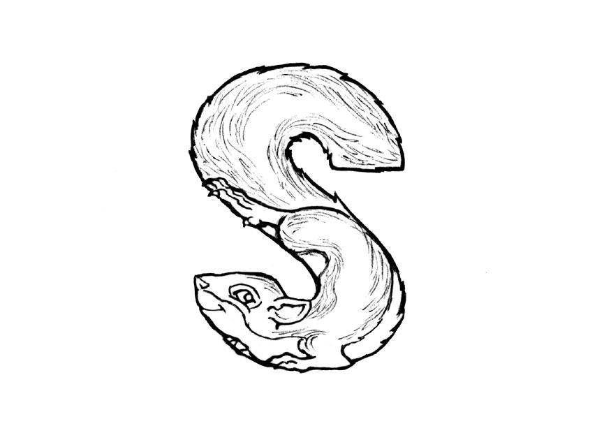s-squirrel Disegno da colorare s-squirrel
