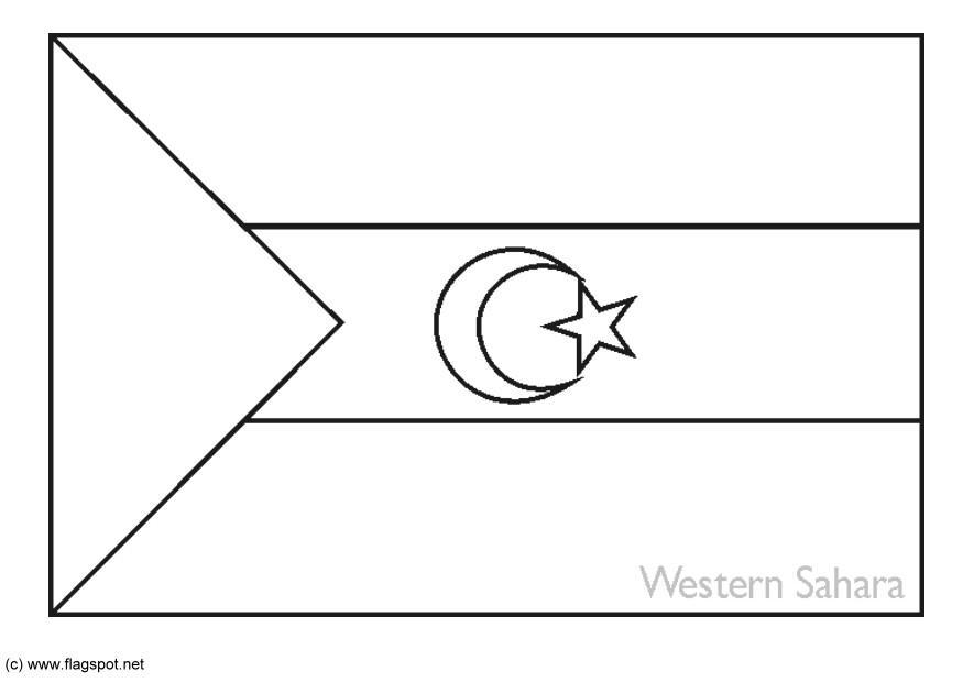 sahara occidentale Disegno da colorare sahara occidentale