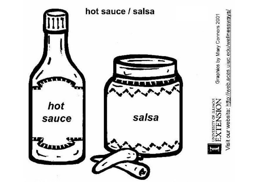 Disegno da colorare salsa picante