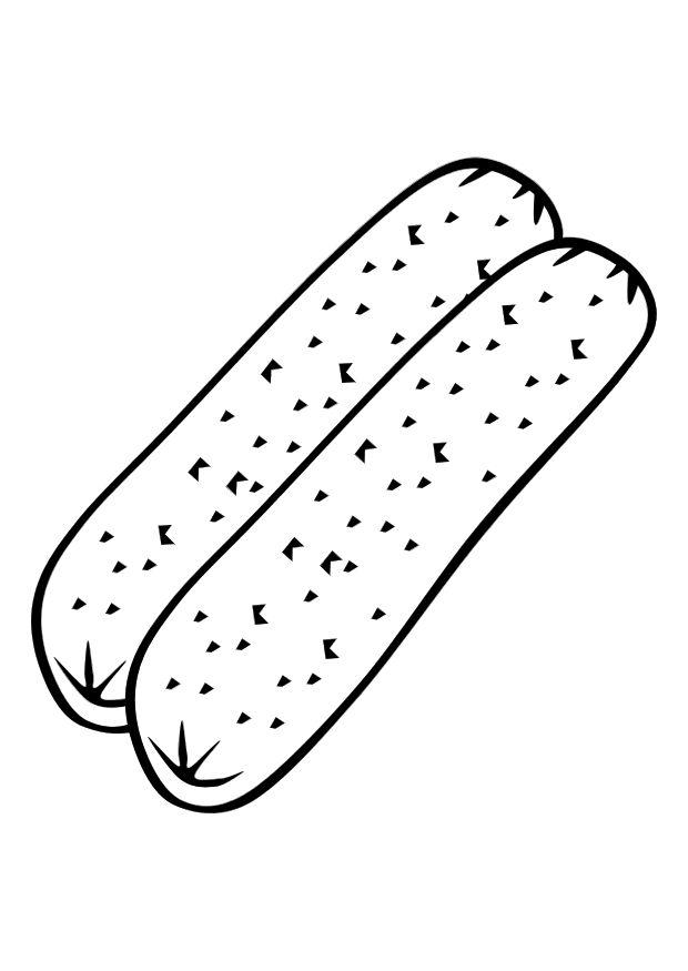 Disegno da colorare salsiccia