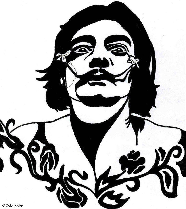 Disegno da colorare salvador dali